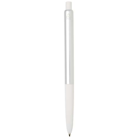 Stylo à bille publicitaire en aluminium recyclé à mécanisme à clic et anodisé encre bleue Soffit