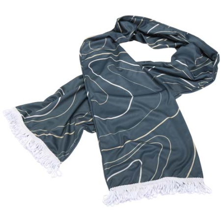 Écharpe publicitaire en polyester 125g/m2 imprimée par sublimation Made in europe Spur
