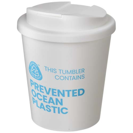 Gobelet publicitaire Americano® Espresso POP 250 ml avec couvercle anti-éclaboussures en PP recyclé
