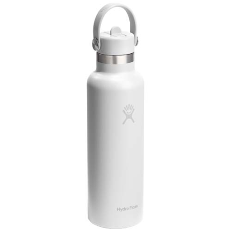 Gourde isotherme en acier inoxydable Hydra Flask à goulot standard, 621 ml, avec bouchon à paille