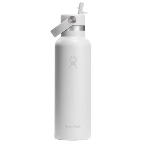 Gourde isotherme en acier inoxydable Hydra Flask à goulot standard, 621 ml, avec bouchon à paille