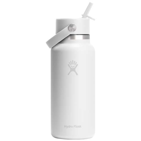 Gourde isotherme en acier inoxydable Hydro Flask à large goulot, d'une contenance de 946 ml, avec bouchon à paille