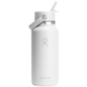 Gourde isotherme en acier inoxydable Hydro Flask à large goulot, d'une contenance de 946 ml, avec bouchon à paille Gourde isotherme en acier inoxydable Hydro Flask à large goulot, d'une contenance de 946 ml, avec bouchon à paille