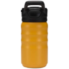 Gourde publicitaire de sport en acier inoxydable à double paroi recyclé certifié RCS avec paille rabattable Knox 350 ml