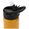 Gourde publicitaire de sport en acier inoxydable à double paroi recyclé certifié RCS avec paille rabattable Knox 350 ml