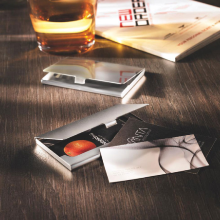 Porte-cartes de visite personnalisable en métal mat - STANWELL