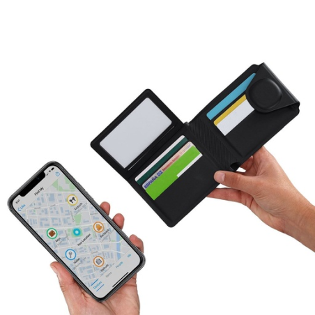 Portefeuille personnalisable en PU avec traqueur Apple / Android - Nairobix