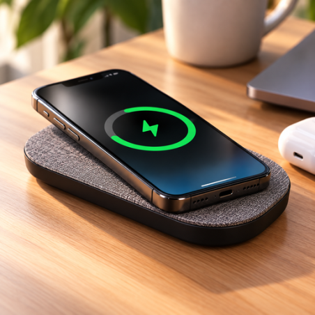 Chargeur à induction personnalisable avec carte traceur incluse Charlie