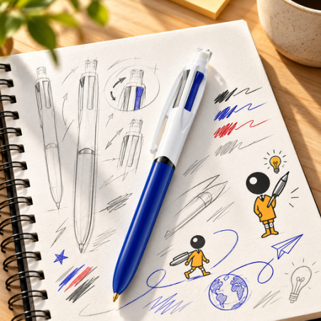 Stylo BIC® personnnalisé 3 couleurs + 1 porte-mine - Inspire