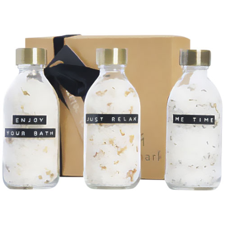 Coffret cadeau avec sel de bain WELLmark Just Relax avec 3&nbsp;pièces de 200&nbsp;ml