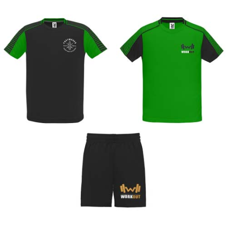 Ensemble de sport publicitaire en polyester 140g/m² Juve unisexe - S à 2XL