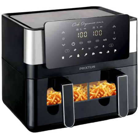 Friteuse à air double 8&nbsp;L Prixton Cook Organics