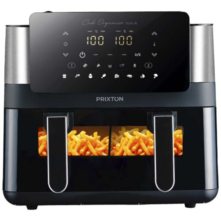 Friteuse à air double 8&nbsp;L Prixton Cook Organics