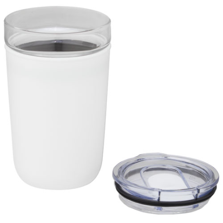 Mug personnalisable en verre Bello 420&nbsp;ml avec paroi en plastique recyclé