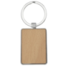 Porte-clés personnalisable rectangulaire Mauro en bois de hêtre Porte-clés personnalisable rectangulaire Mauro en bois de hêtre