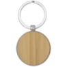 Porte-clés personnalisable rond Nino en bambou Porte-clés personnalisable rond Nino en bambou