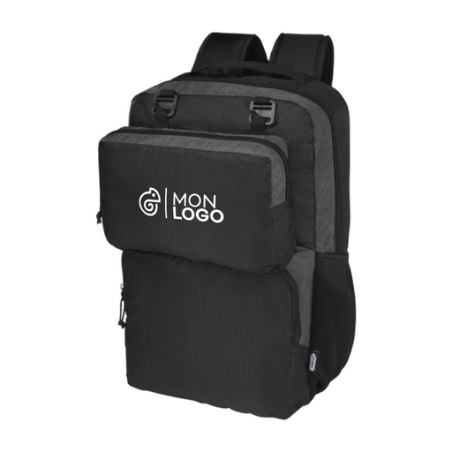 Sac ordinateur personnalisable Trailhead de 14&nbsp;L recyclé GRS bicolore 15&nbsp;pouces