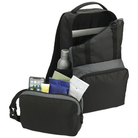 Sac ordinateur personnalisable Trailhead de 14&nbsp;L recyclé GRS bicolore 15&nbsp;pouces