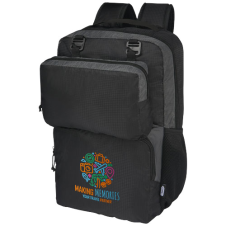 Sac ordinateur personnalisable Trailhead de 14&nbsp;L recyclé GRS bicolore 15&nbsp;pouces