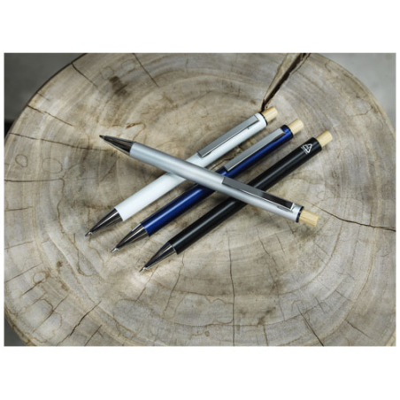 Stylo bille personnalisé en aluminium recyclé Cyrus encre noire