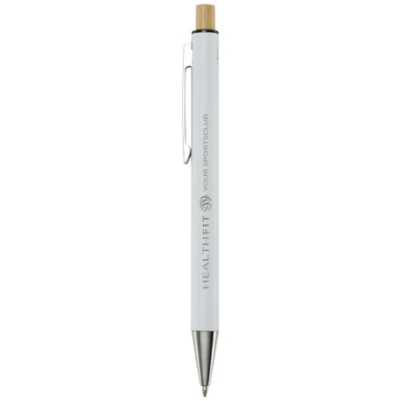 Stylo bille personnalisé en aluminium recyclé Cyrus encre noire
