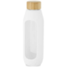 Gourde personnalisée Tidan de 600&nbsp;ml en verre borosilicate avec grip en silicone