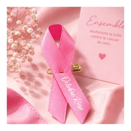 Pin's ruban rose