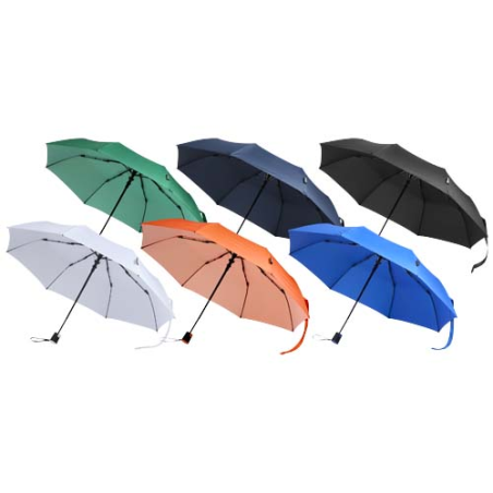 Parapluie personnalisable pliable 21 pouces à ouverture automatique en RPET Agnes