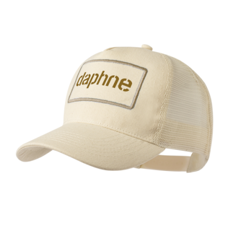 Casquette publicitaire Trucker 5 panneaux en RPET avec cadre cousu pour votre logo - Daphne