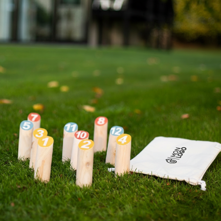 Jeu de quilles nordiques personnalisé en bois