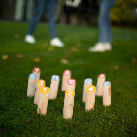 Jeu de quilles nordiques personnalisé en bois