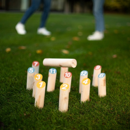 Jeu de quilles nordiques personnalisé en bois