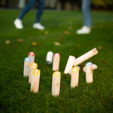 Jeu de quilles nordiques personnalisé en bois