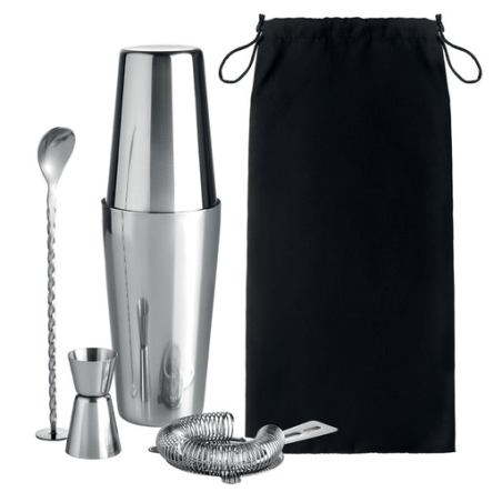 Set pour cocktail personnalisable en inox BOSTON