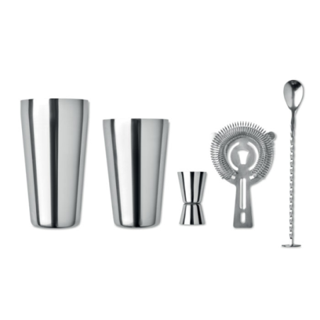 Set pour cocktail personnalisable en inox BOSTON