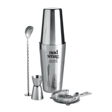 Set pour cocktail personnalisable en inox BOSTON