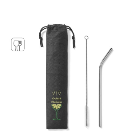 Paille en acier inoxydable réutilisable - COCKTAIL