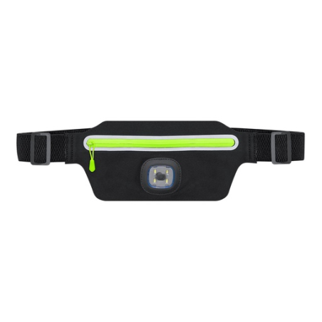 Sac banane de sport publicitaire avec bande réfléchissante et lampe torche intégrée -Jotham