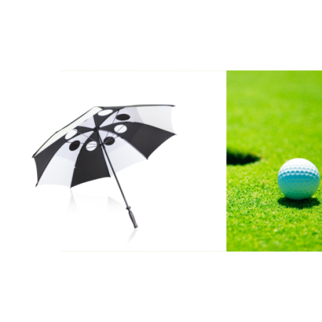 Parapluie golf & tempête personnalisable bicolore - Ø135cm - Budyx