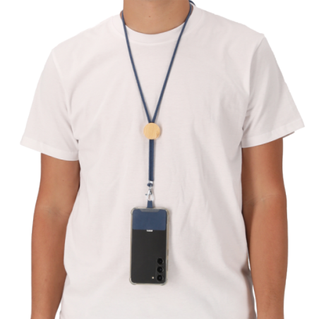 Tour de cou pour smartphone personnalisable en coton et bambou - Support Thorne