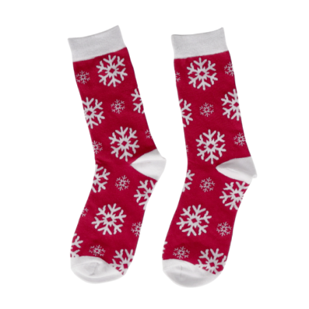 Chaussettes personnalisable avec motifs de Noël en polyester Taille S/M ou L/XL - Scrubit