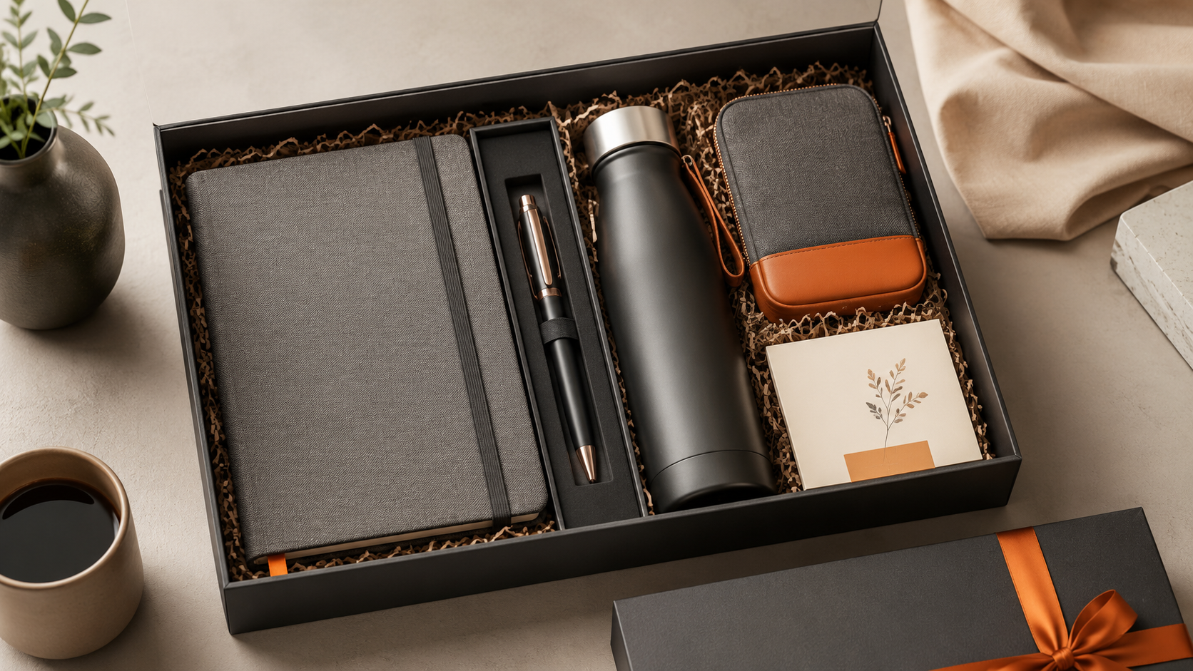 stylo dans un coffret cadeaux pour entreprise