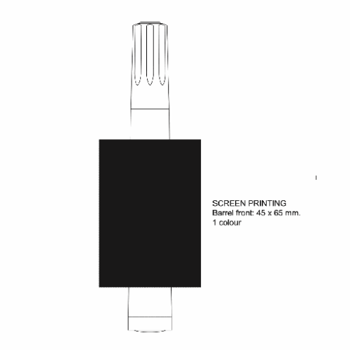 False Marker Permanent persolnnalisable Bic® Ecolutions® en plastique recyclé - Sérigraphie crayon ecolution Sérigraphie crayon ecolution (Couleurs max : 1, Surface max : N/A) - Devant (L: 45, H: 65)