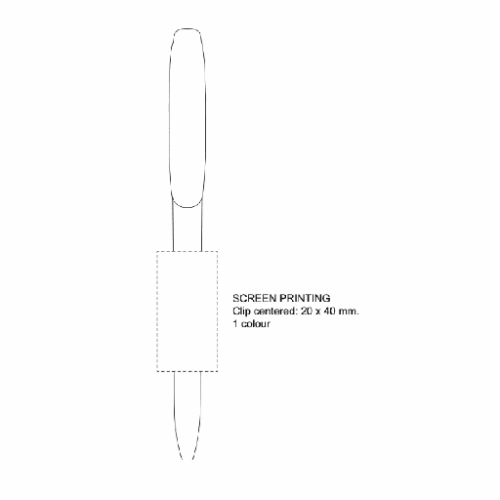 3460001038 Stylo Bic® personnalisable Super Clip Origin en polymères naturels - Sérigraphie bic Origin Sérigraphie bic Origin (Couleurs max : 1, Surface max : N/A) - Corps centré clip (L: 20, H: 40)