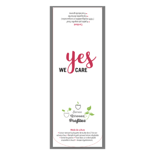 IDG78 Kit de plantation personnalisé boîte de 4 oeufs 100% biodégradable - Impression numérique Boite d'oeufs Impression numérique Boite d'oeufs (Couleurs max : 4, Surface max : N/A) - Etiquette boîte (L: 60, H: 170)