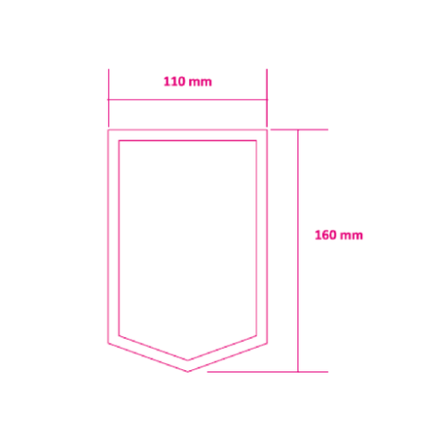 FANION Fanion publicitaire personnalisable - Impression numérique fanion2 Impression numérique (Couleurs max : 4, Surface max : N/A) - Fanion Petit format (L: 110, H: 160)
