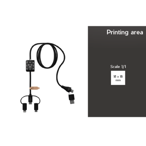 C48 Câble CarPlay personnalisable - Gravure lumineuse Gravure lumineuse (Couleurs max : 1, Surface max : N/A) - Recto Verso (L: 18, H: 18)