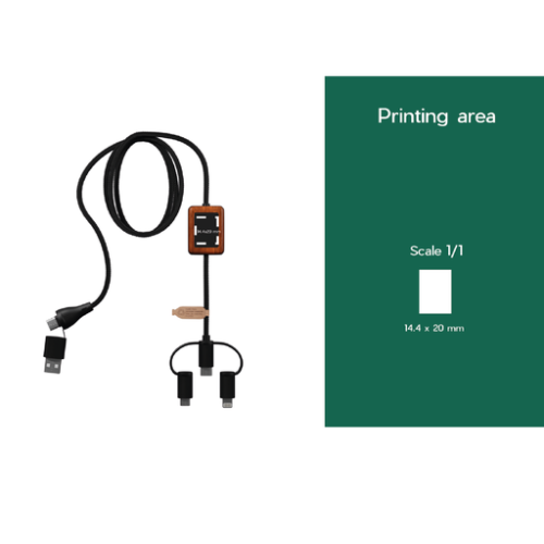 C46 Câble publicitaire CarPlay eco - Gravure lumineuse Gravure lumineuse (Couleurs max : 1, Surface max : N/A) - Recto Verso (L: 14,4, H: 20)
