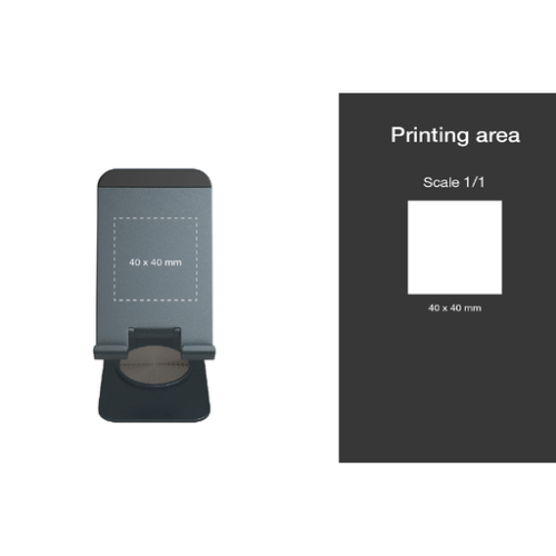 O32.04 Support pliable personnalisé et câble fast charge - Gravure laser Gravure laser scx design (Couleurs max : 1, Surface max : N/A) - Support Recto (L: 40, H: 40)