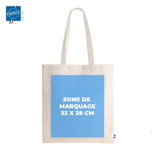 GJ210-163 Tote bag personnalisable 150g 100% coton Goodjour® Le coq - Sérigraphie goodjour tote bag Sérigraphie (Couleurs max : N/A, Surface max : N/A) - Recto (L: 28, H: 33)